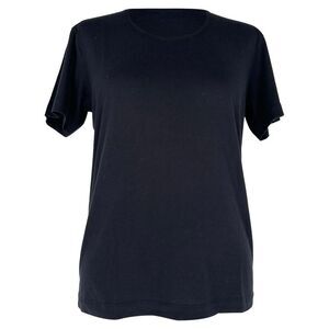 Jil Sander Crewneck Plain T-Shirt in Black Cotton